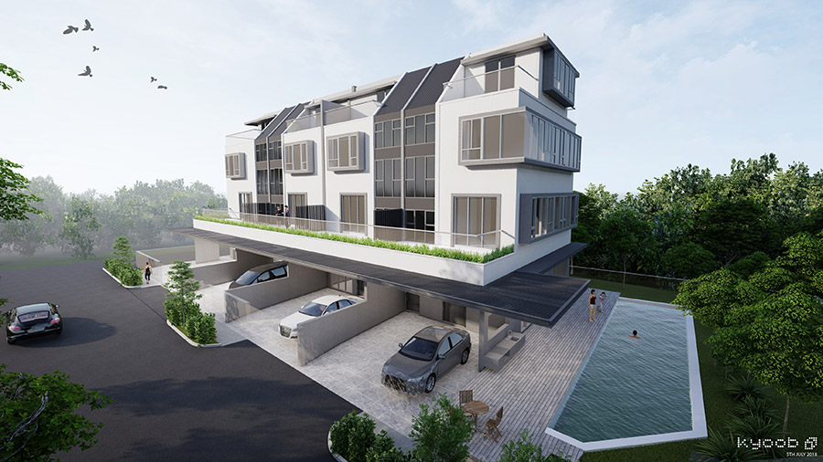 Four Landed Terrace Houses at No. 2, 2A, 2B, 4 Lorong N Telok Kurau